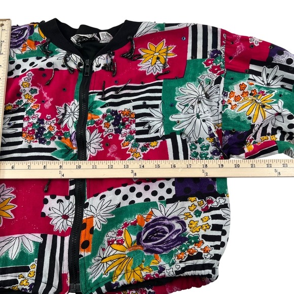 Speed Limit MPH Vintage Floral Women's Small Jacket 90s Bohemian Cotton Flower - Picture 5 of 8